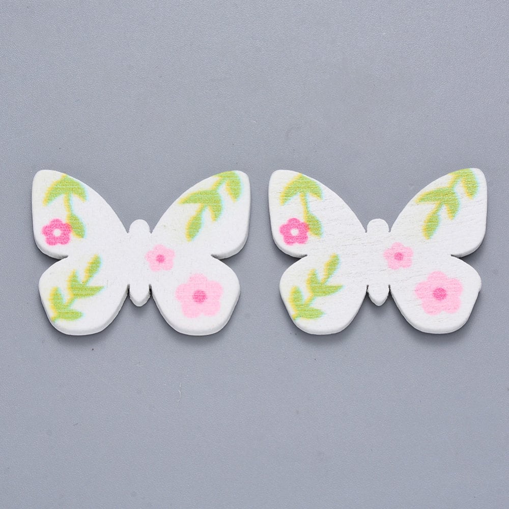 patterned wooden butterfly