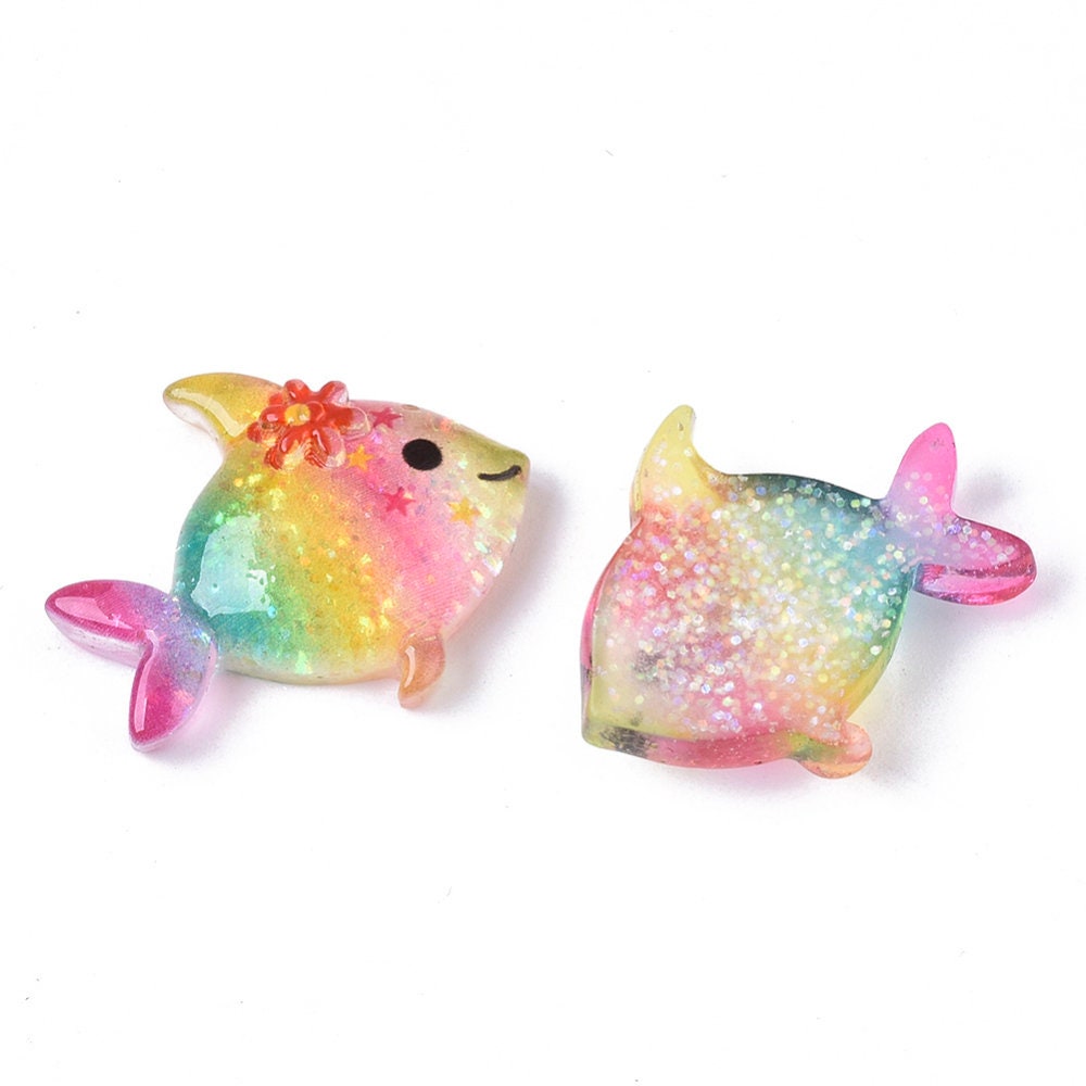 Fish resin embellishments, 23mm