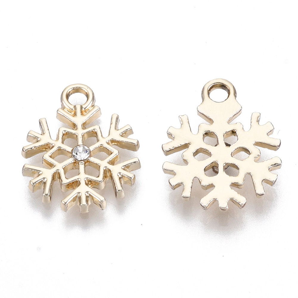 Gold Snowflake charms,