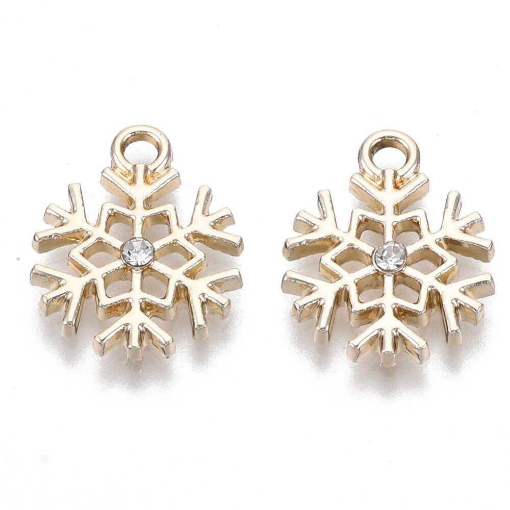 Gold Snowflake charms,