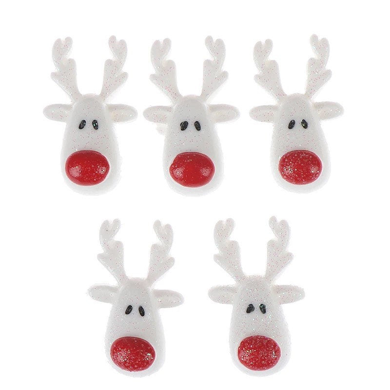 Reindeer resin cabochons, 30mm