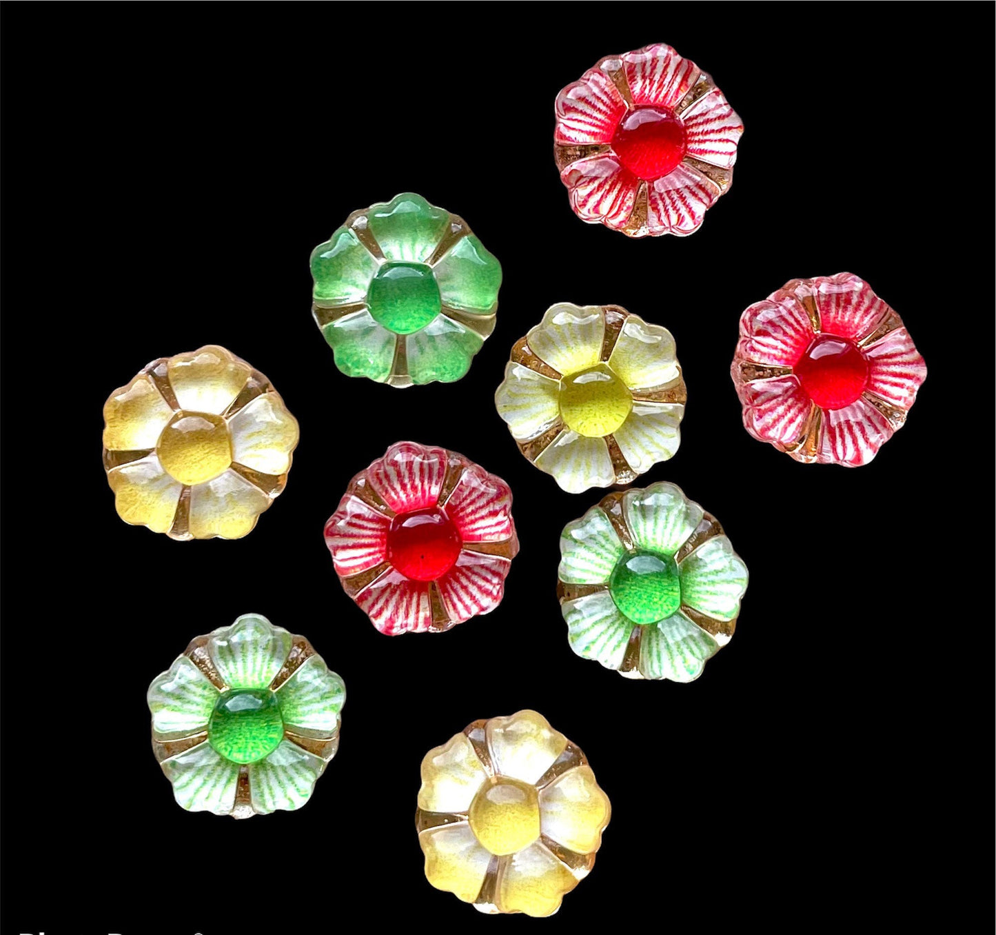 Flower embellishments, citrus mix