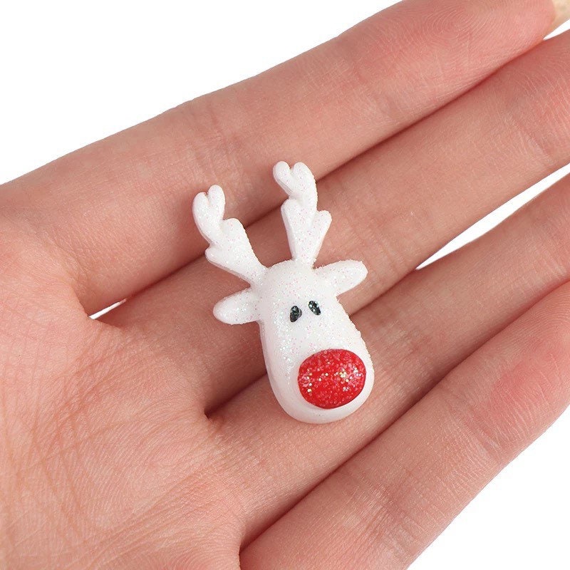 Reindeer resin cabochons, 30mm