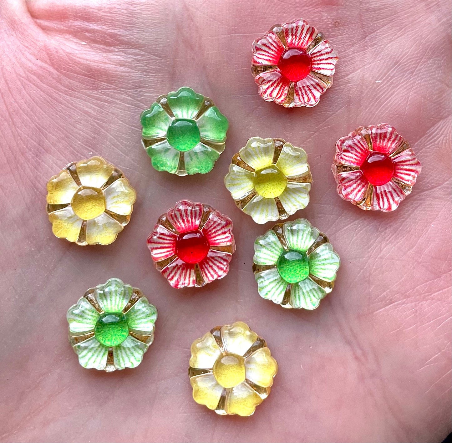 Flower embellishments, citrus mix