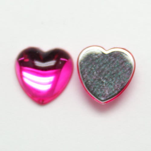 Pink heart embellishments, 8mm