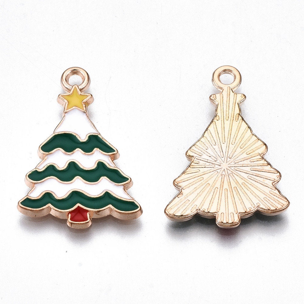Christmas tree charms, 24mm,