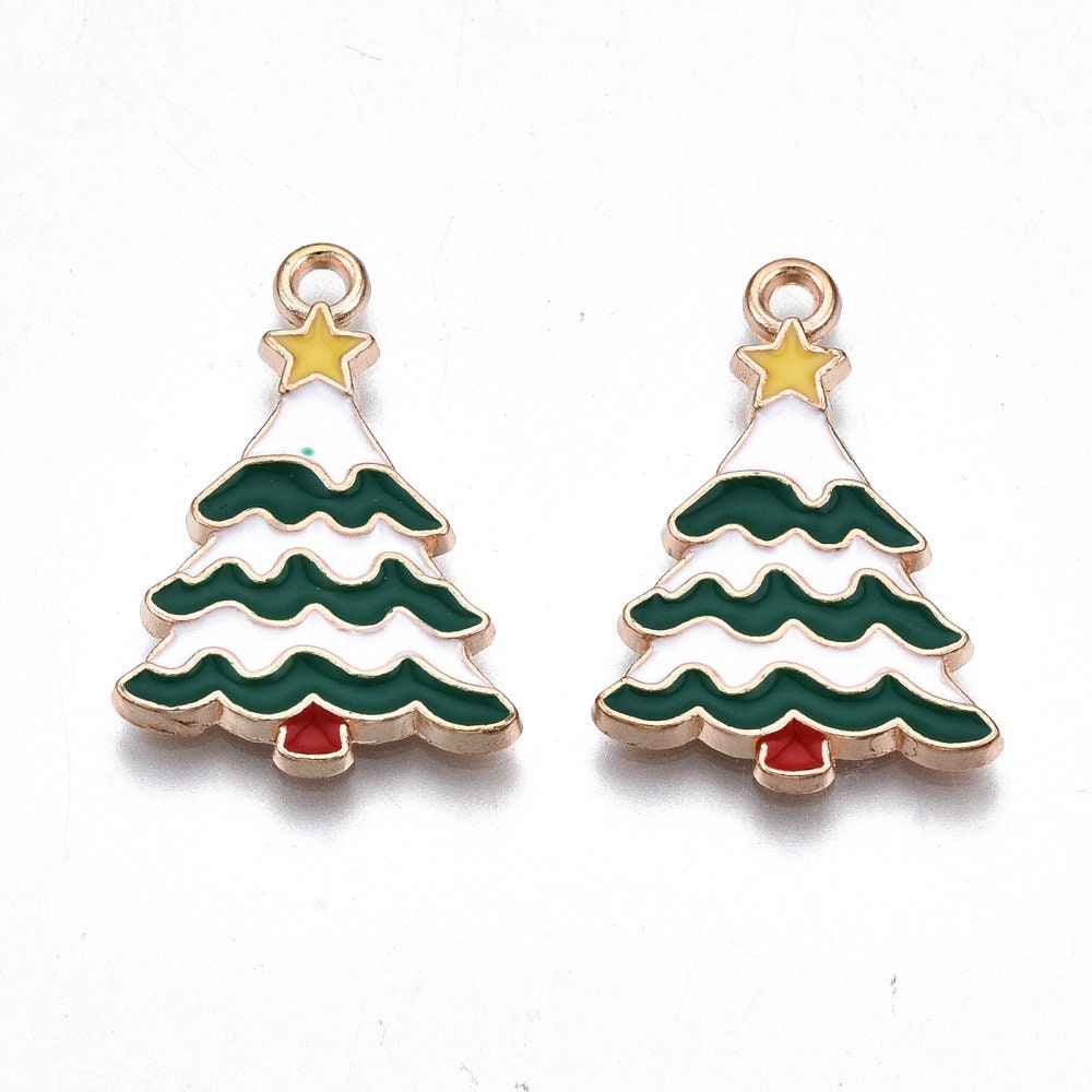 Christmas tree charms, 24mm,