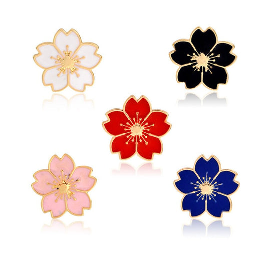 flower enamel pin badge