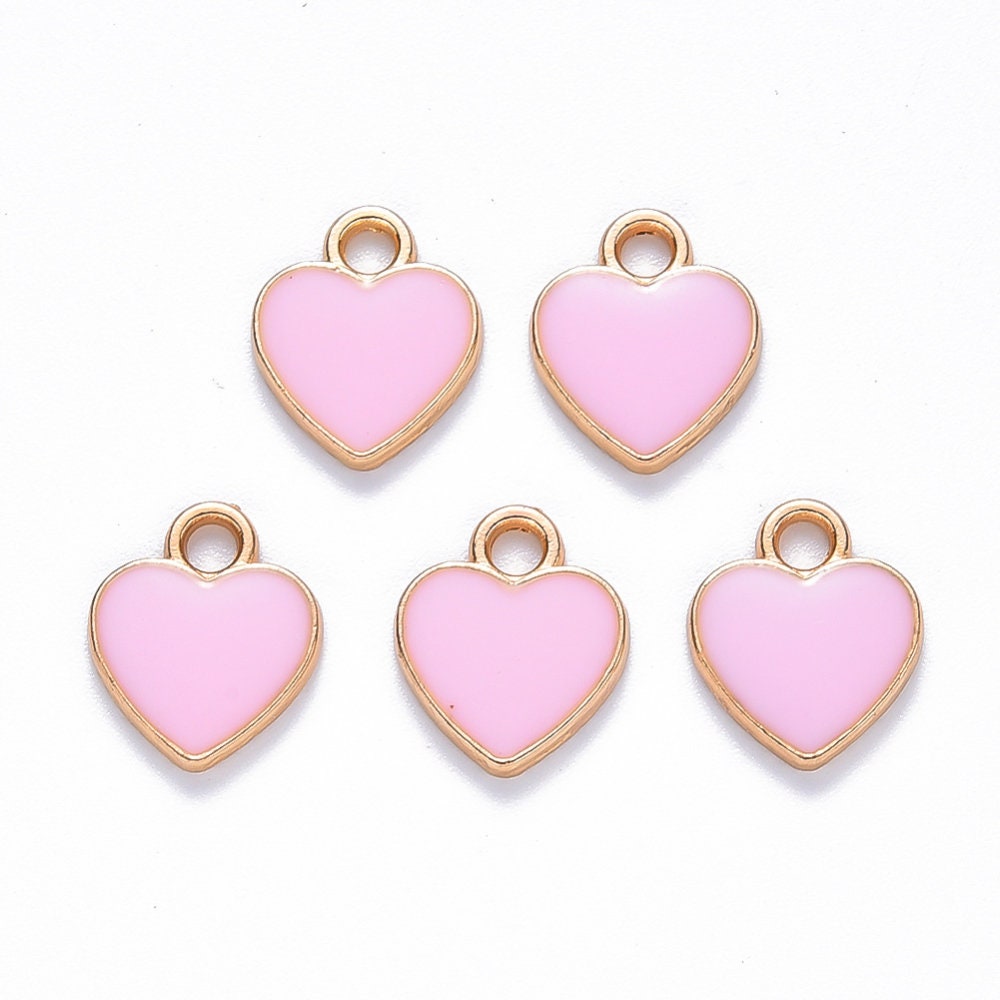 Pink Heart charms