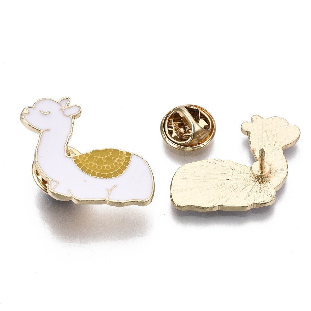 Llama enamel pin badge,