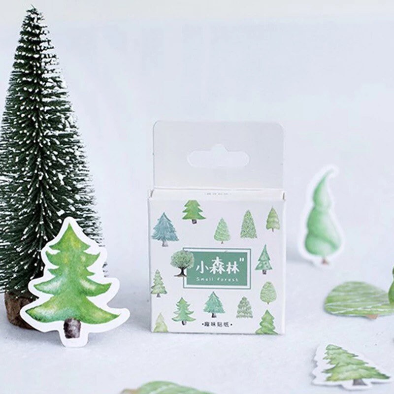 Christmas tree stickers, paper craft stickerss