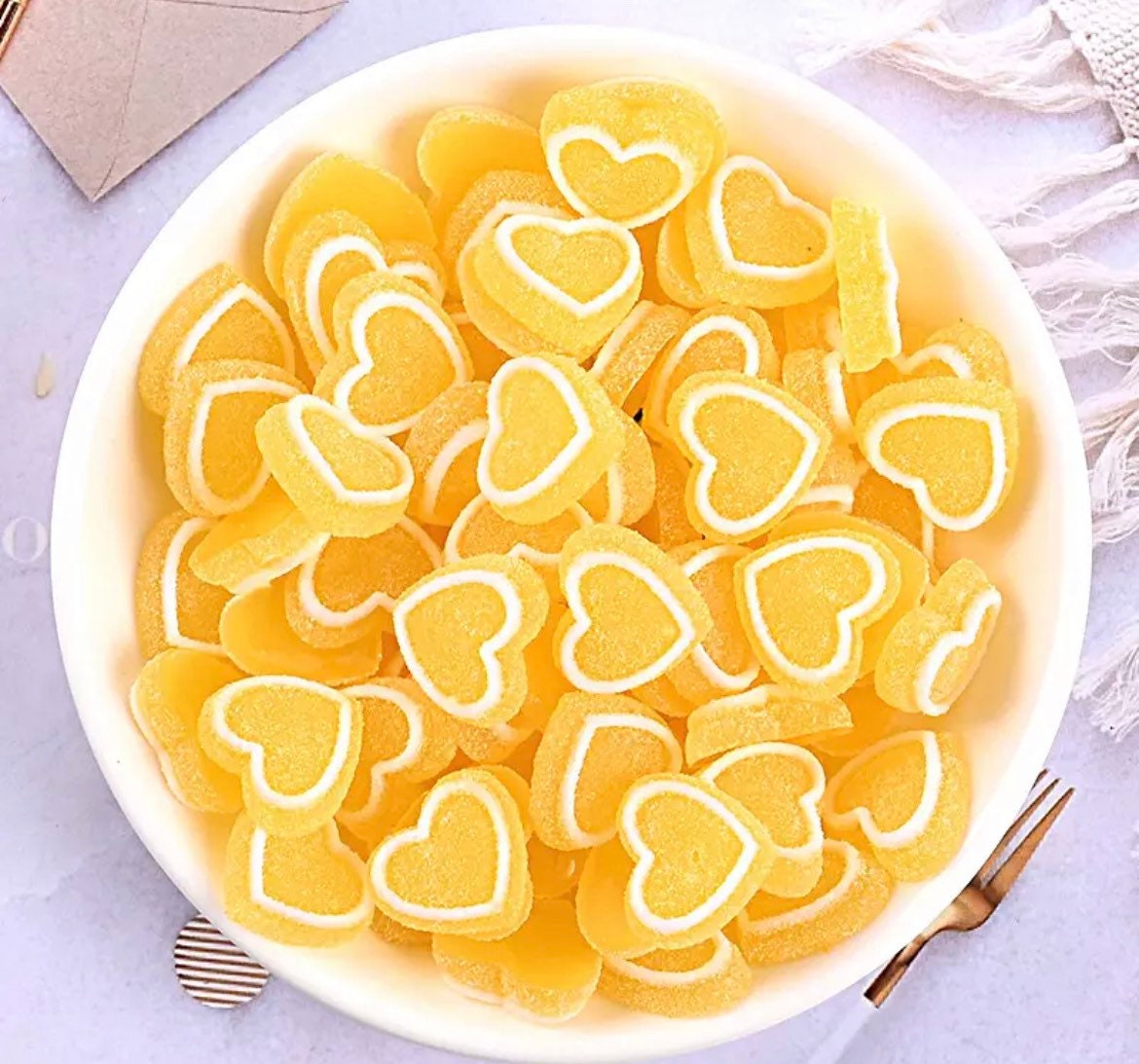 heart sweets resin embellishments, frosted 17mm