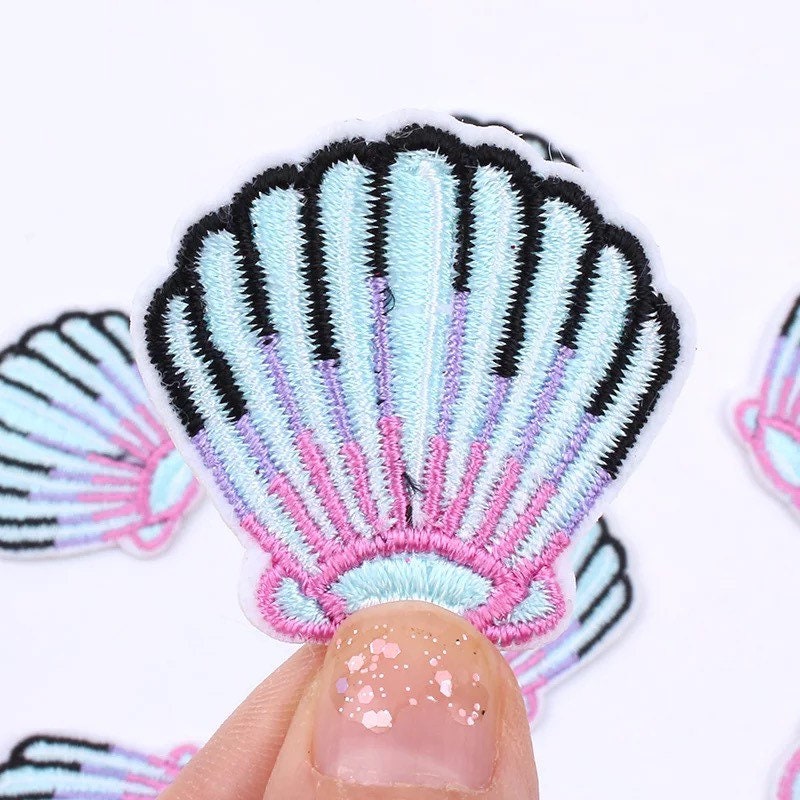 Seashell patch, iron on shell