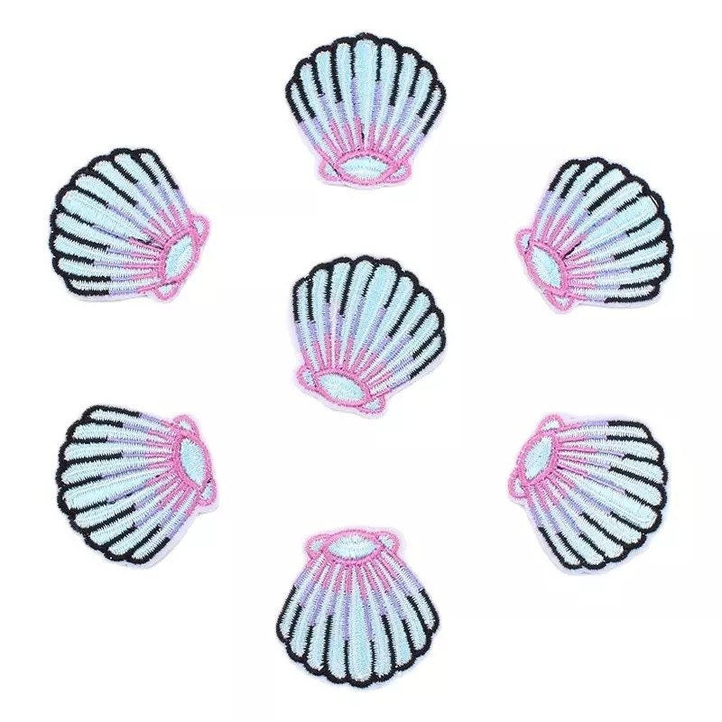 Seashell patch, iron on shell