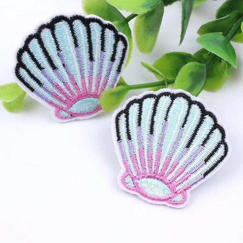 Seashell patch, iron on shell