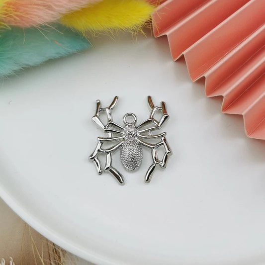 spider alloy pendants, 34mm silver