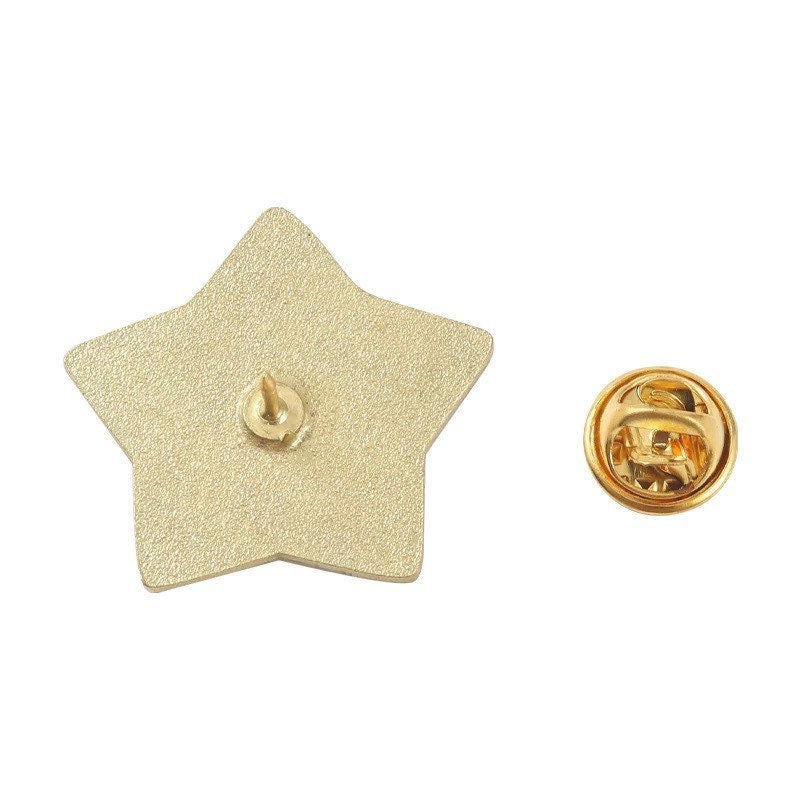 Purple star enamel pin badge