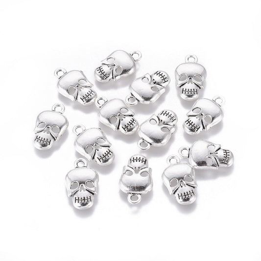 Silver Skull charms