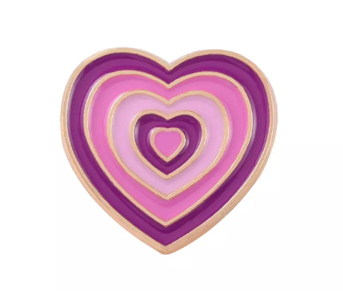 Purple heart enamel pin badge