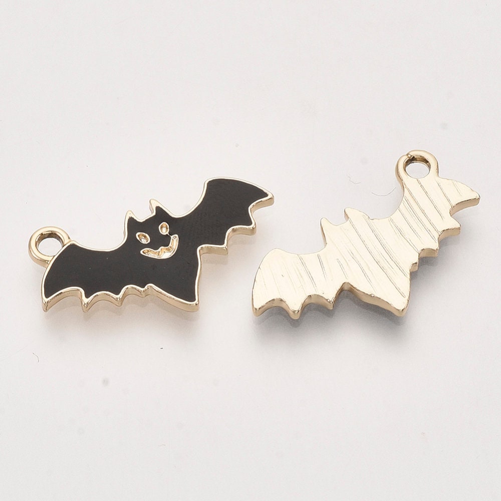 Bat enamel charms, 23mm enamel