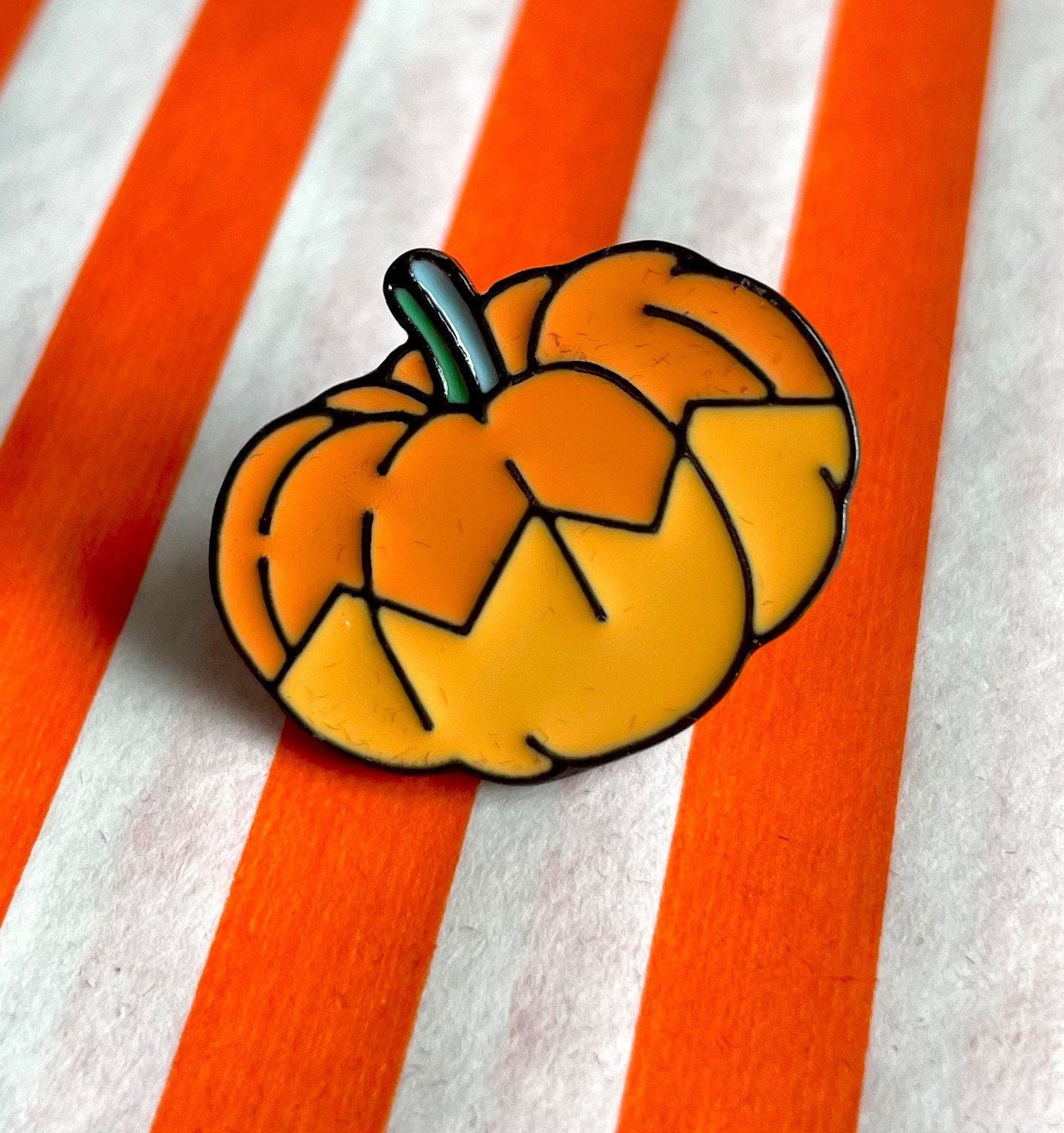 Pumpkin enamel pin badge,