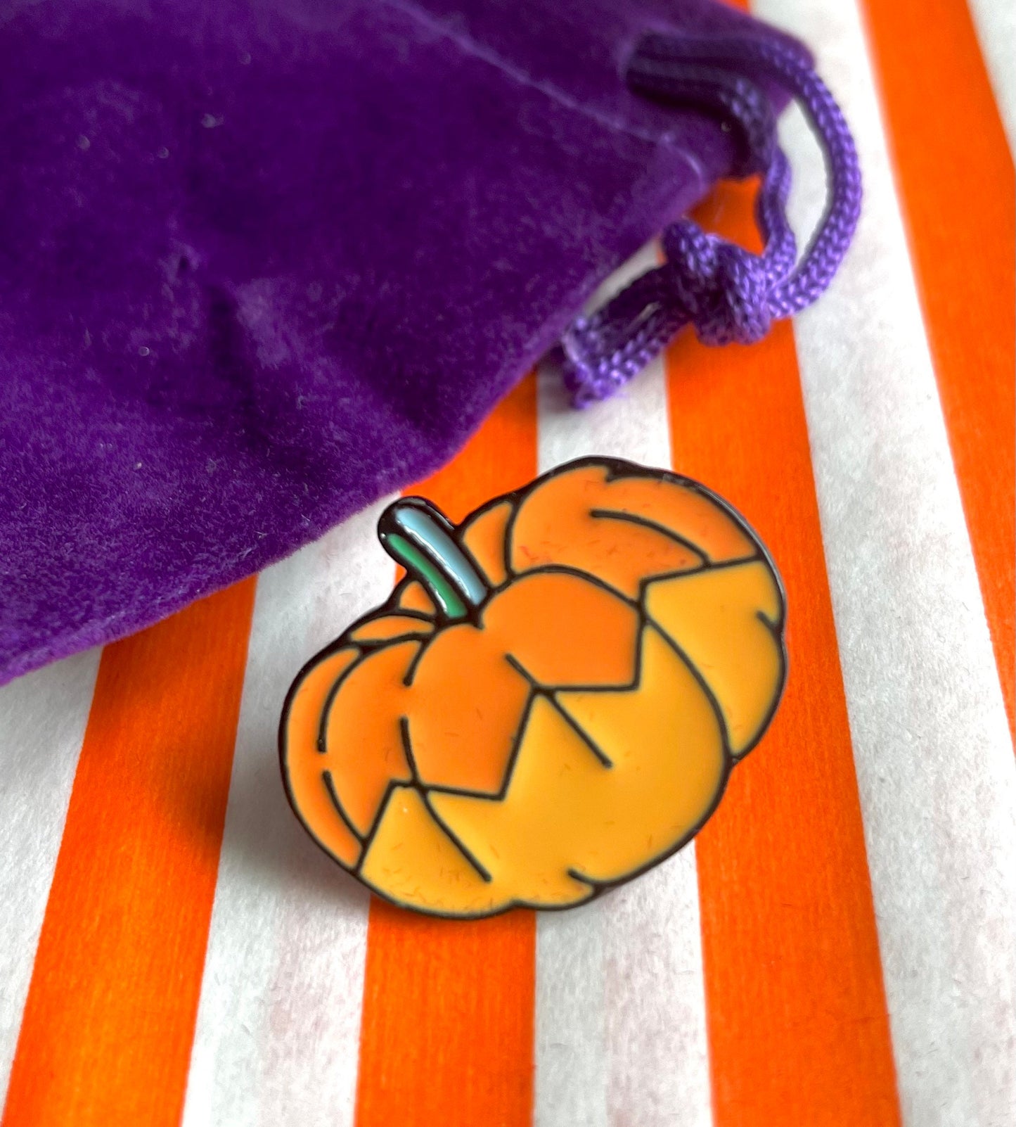 Pumpkin enamel pin badge,