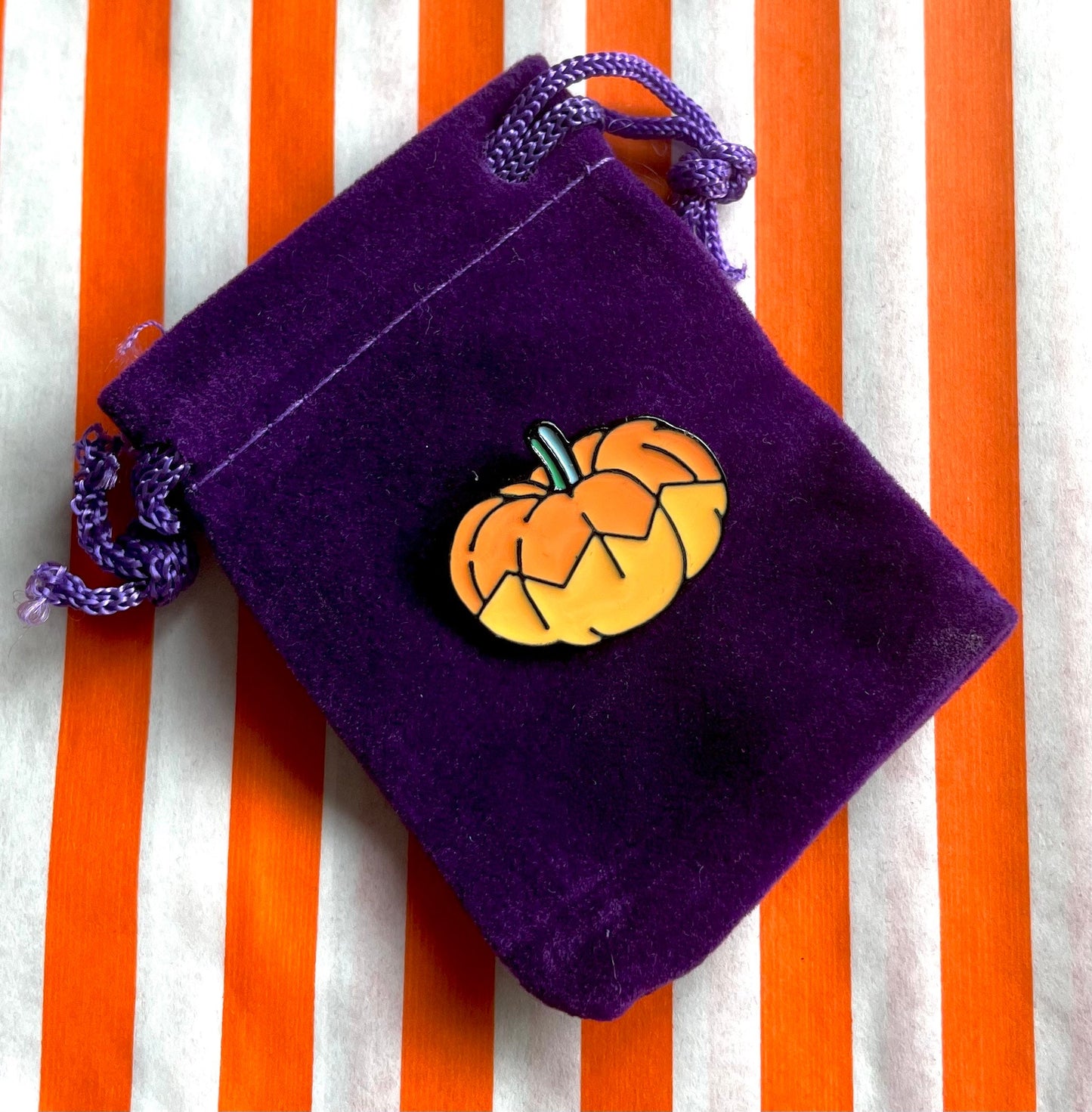 Pumpkin enamel pin badge,