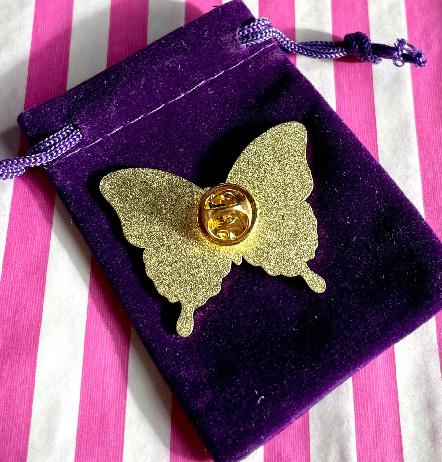 Butterfly enamel pin badge