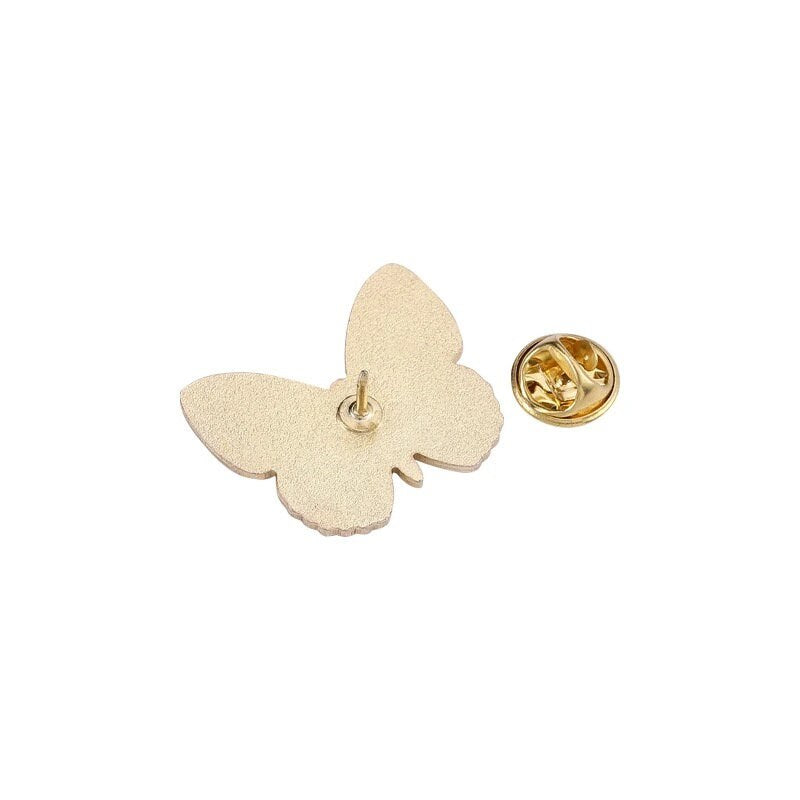Butterfly pink enamel pin badge