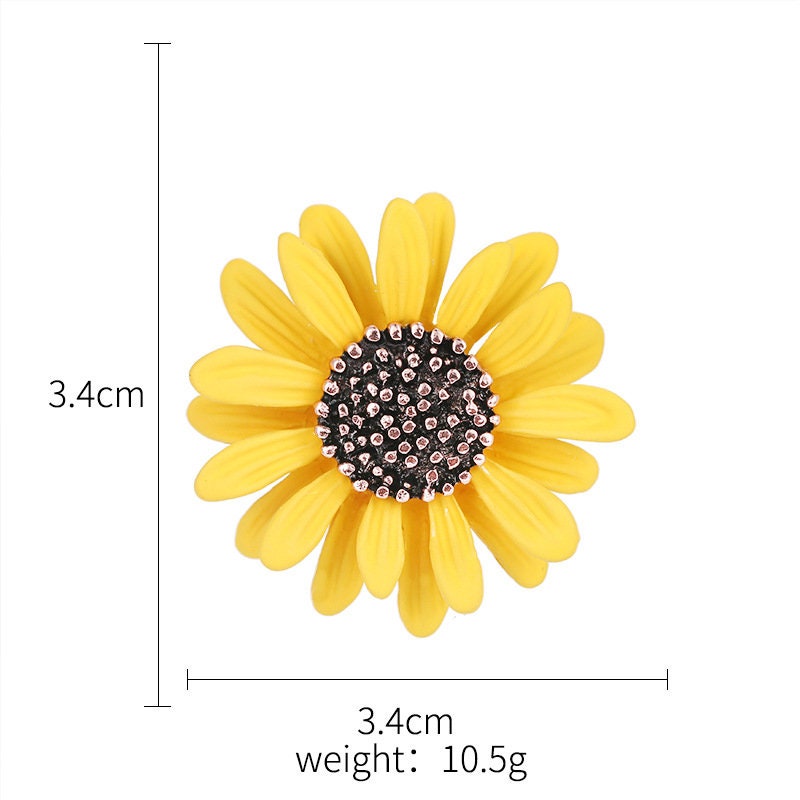 sunflower enamel pin badge,