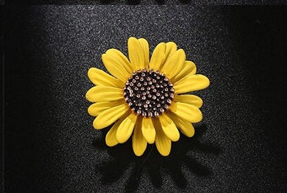 sunflower enamel pin badge,