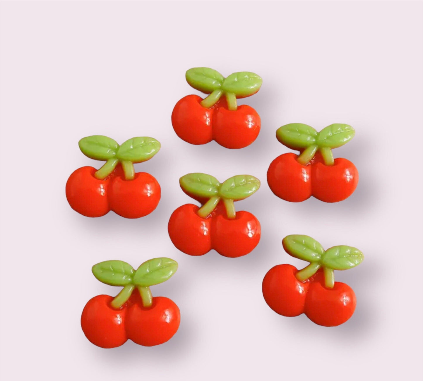 Cherry resin embellishments, 21mm 5