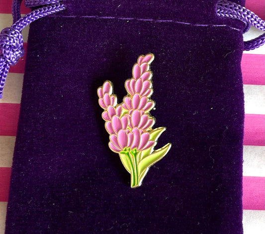 Foxglove flower enamel pin badge