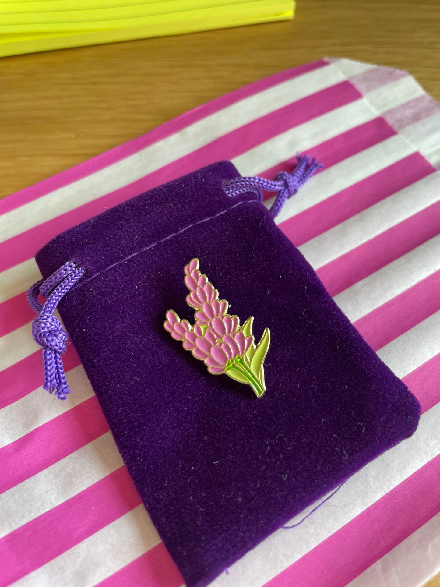 Foxglove flower enamel pin badge