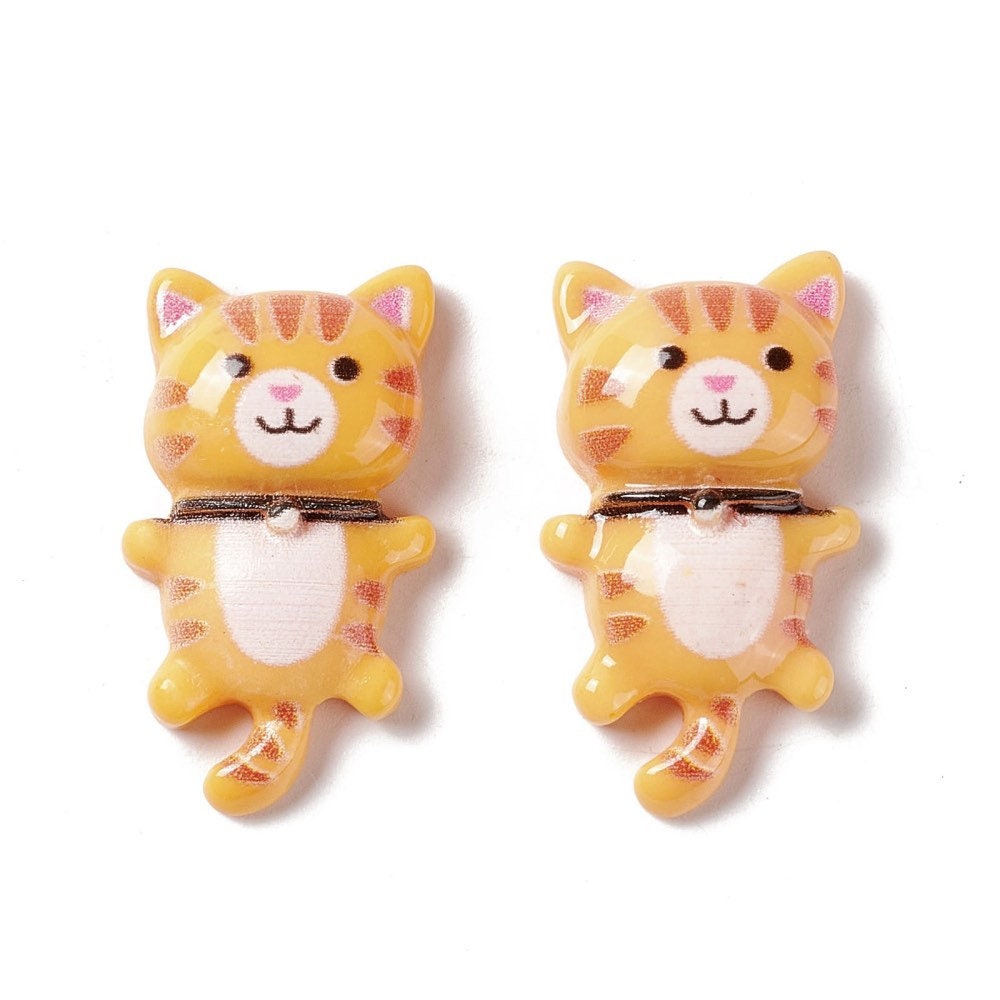 Cat resin embellishments, 26mm