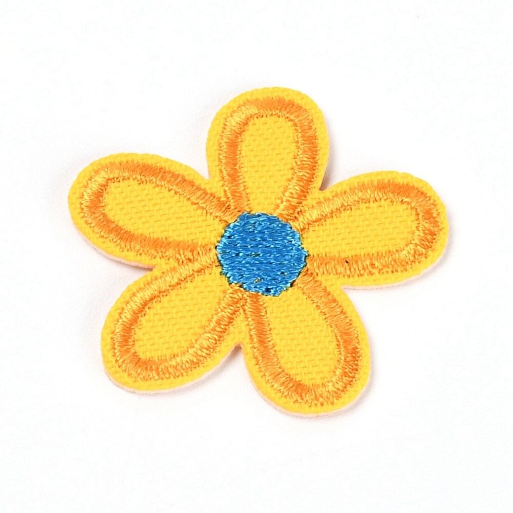 flower patch, iron on fun yellow, 33mm