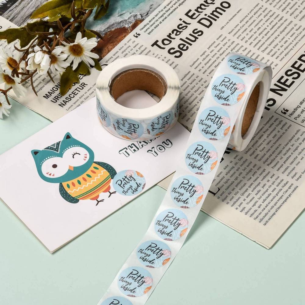 pretty things craft stickers, blue 25mm