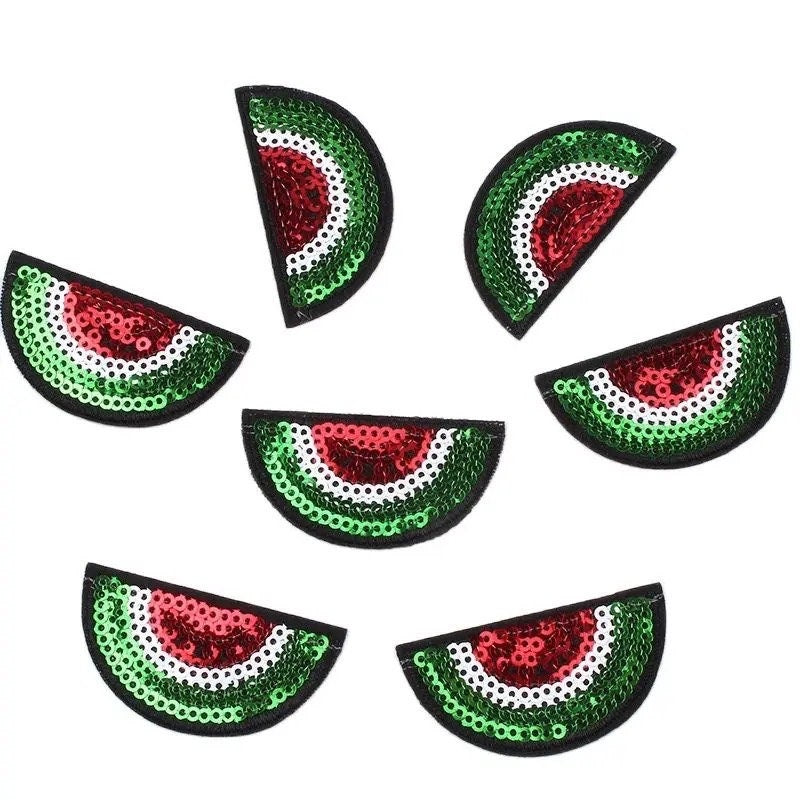 Watermelon sequin iron on patch,