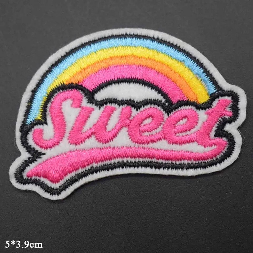 rainbow sweet patch, iron on