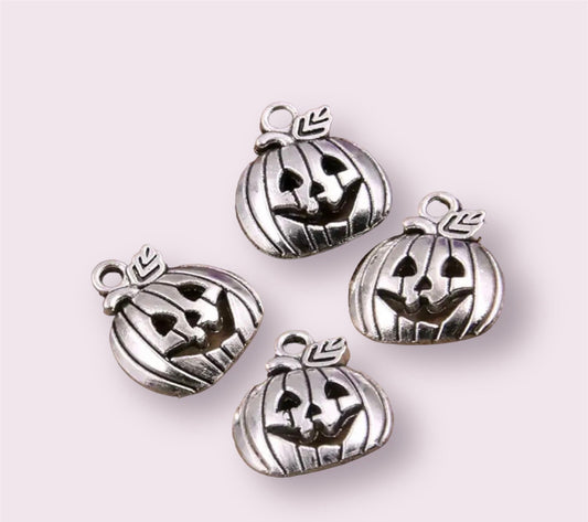 Pumpkin silver alloy  charms, 18mm
