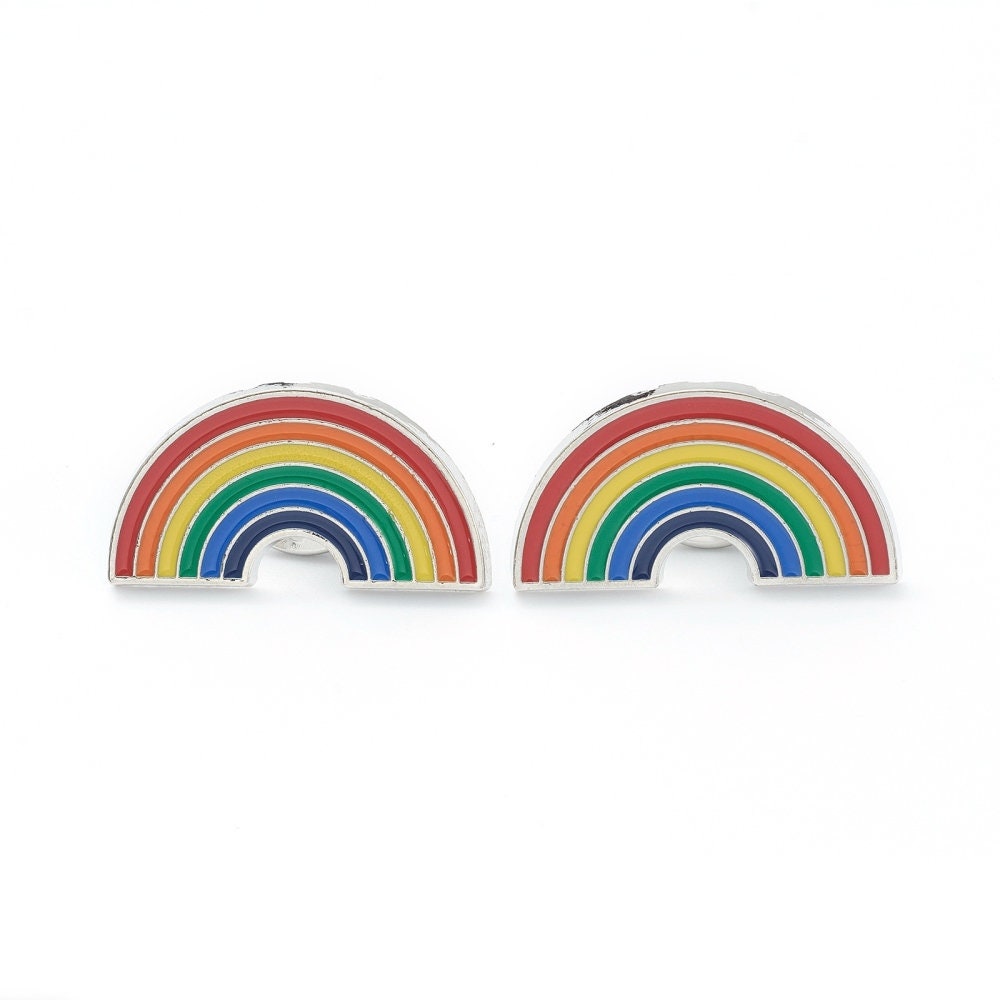 rainbow enamel pin badge, 30mm