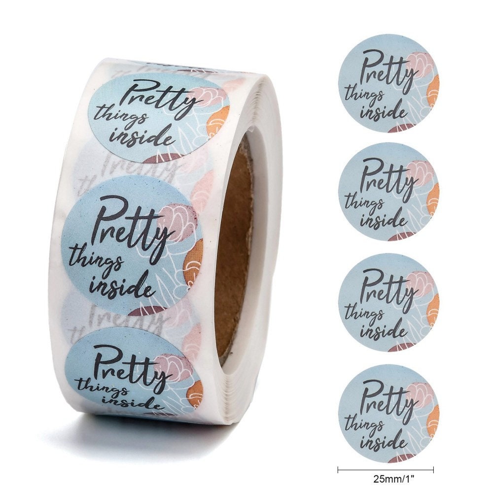 pretty things craft stickers, blue 25mm