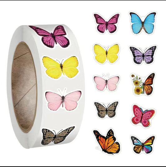 Butterfly craft stickers, 25mm
