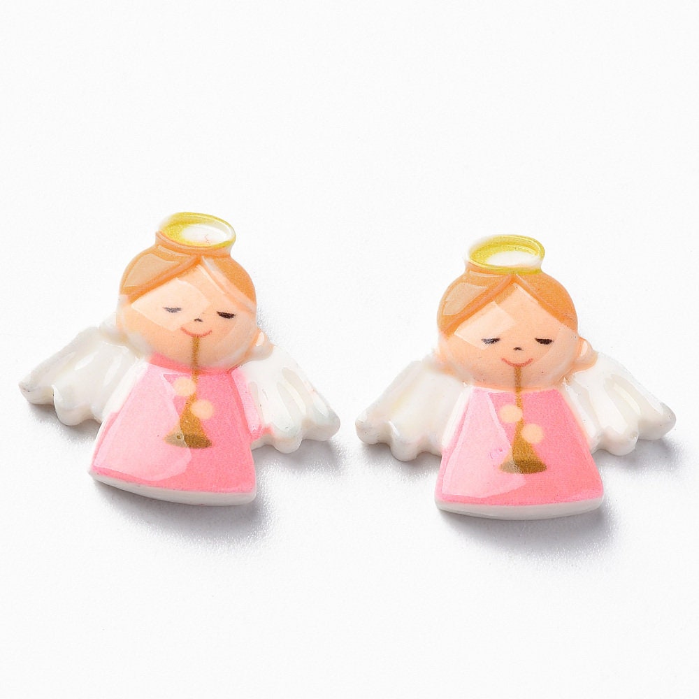 Angel resin cabochons, 22mm