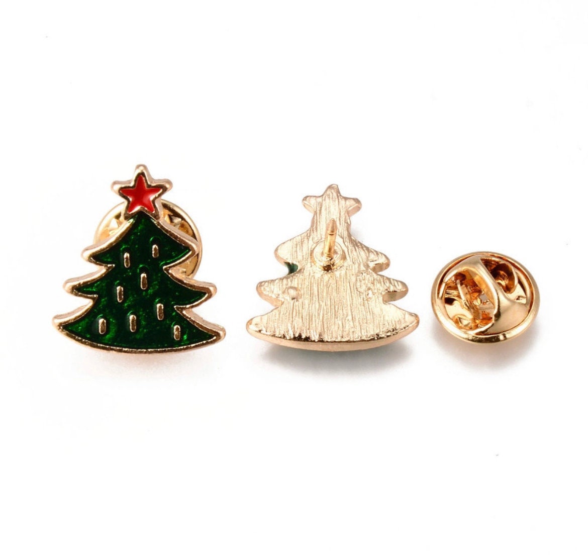 Christmas tree enamel pin badge,