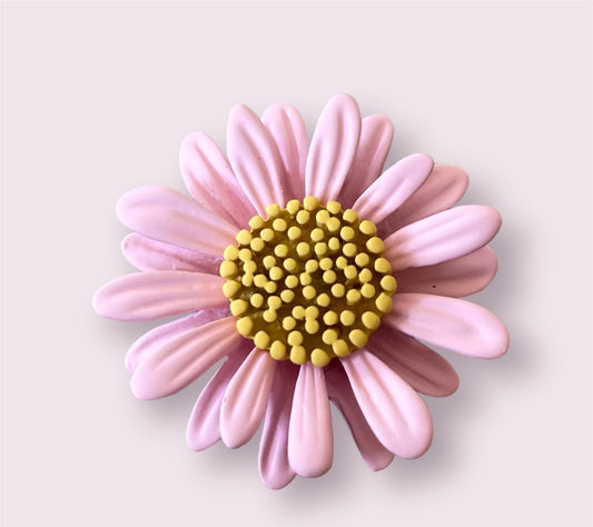Daisy enamel brooch, pink