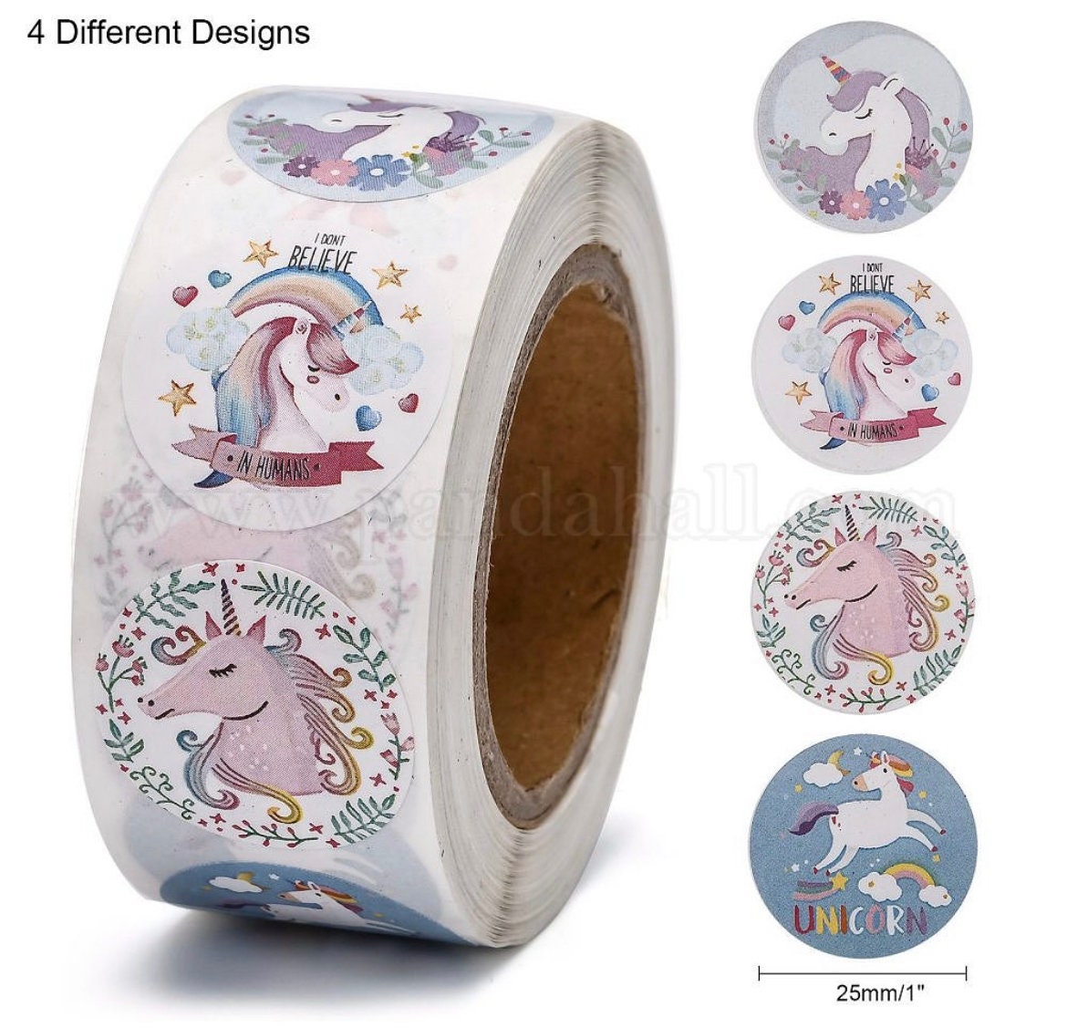 Unicorn craft stickers, 25mm