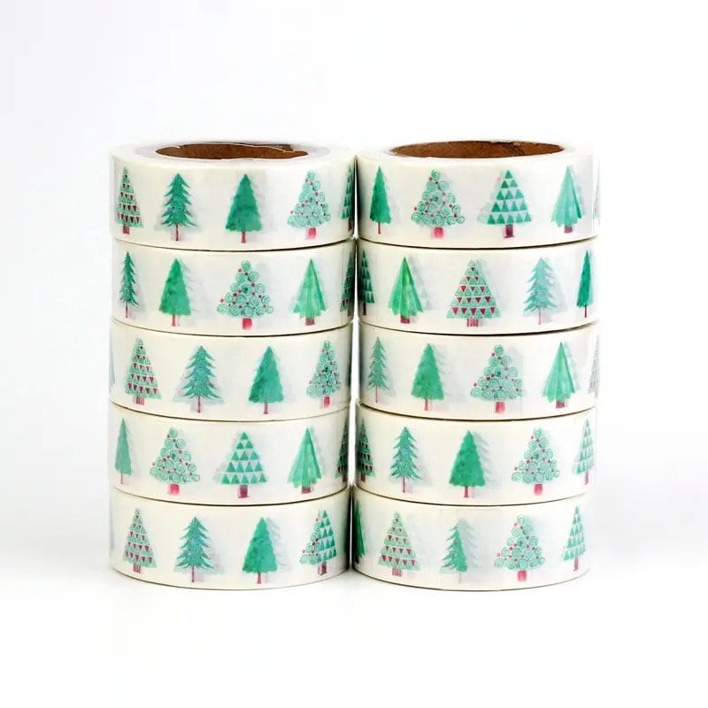 Christmas tree washi tape, 10m