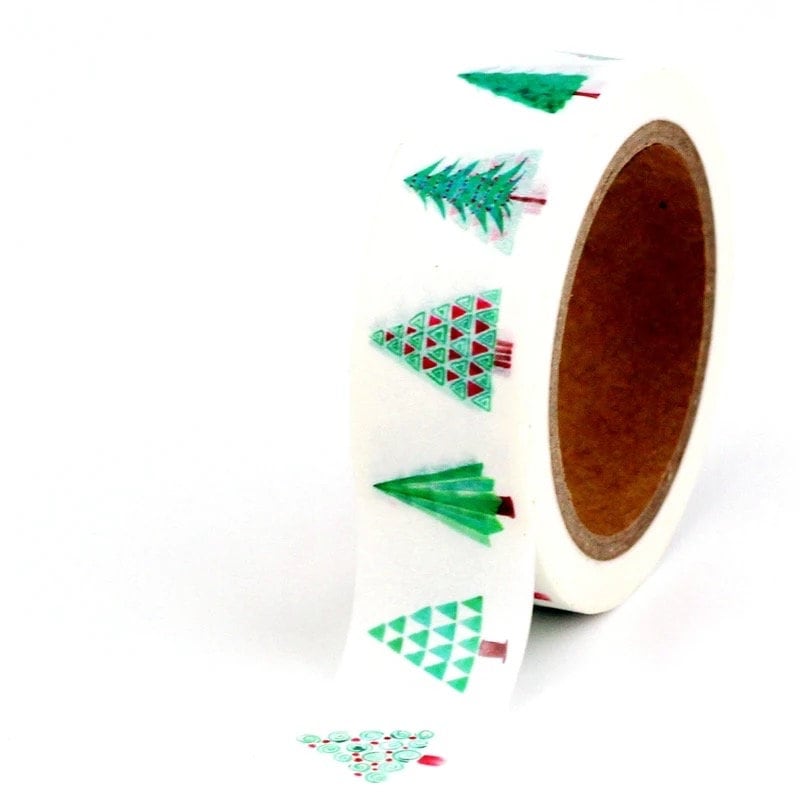 Christmas tree washi tape, 10m