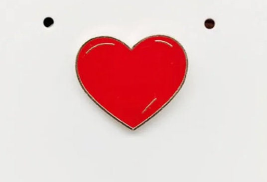 Heart enamel pin badge,